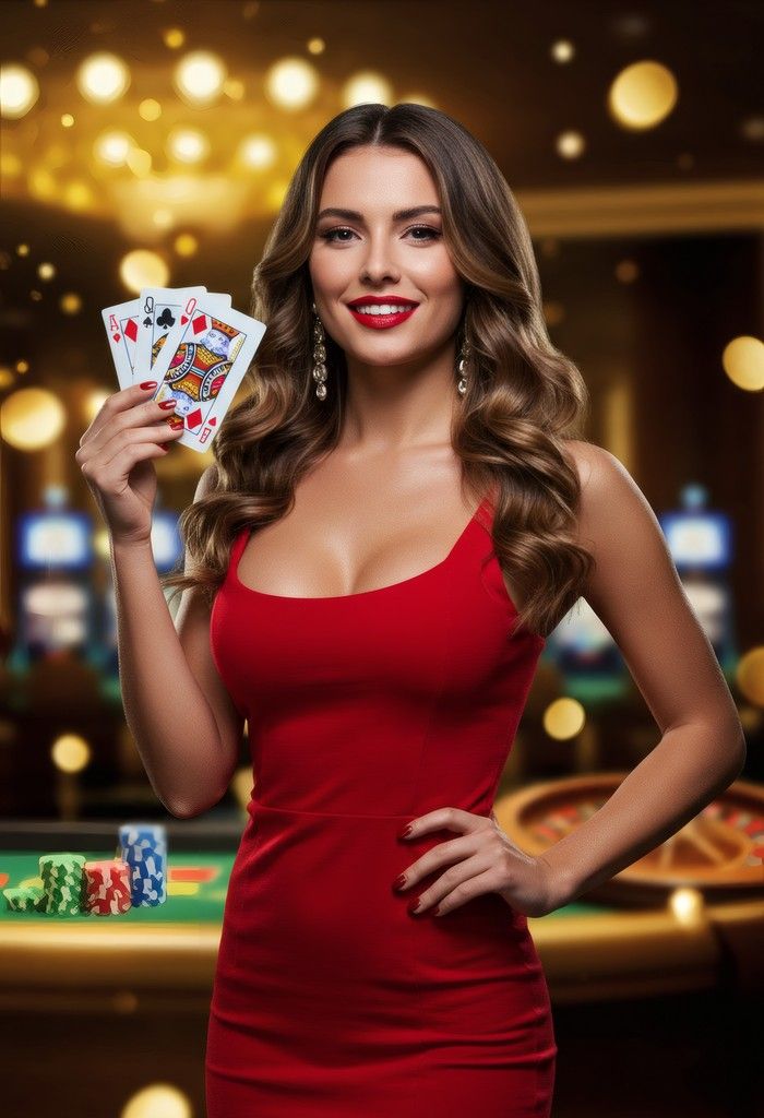 Live baccarat table with dealer broadcasting from studio